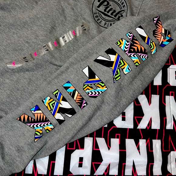 VS PINK AZTEC SLOUCHY CREW OFF SHOULDER SWEATSHIRT - Picture 12 of 13